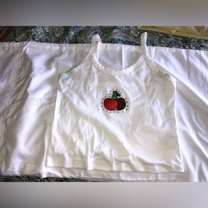 Harry Styles Inspired Rhine Stone Cherry Tank Top- Size XL
